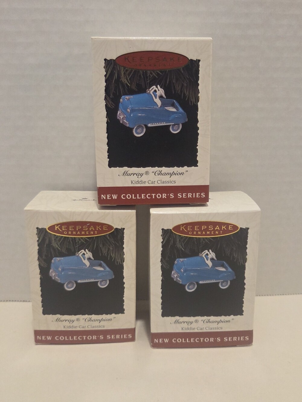 3 Lot - 1994 Hallmark Keepsake Kiddie Car Classics Murray Champion 1st in Series